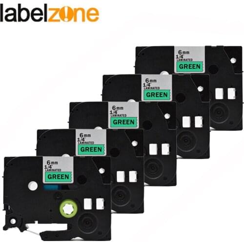 5pcs 6mm Black on blue tze711 Compatible Brother p-touch printer tze-711 tz711 tz-711 tz tze 711 tze label tape for ptouch maker