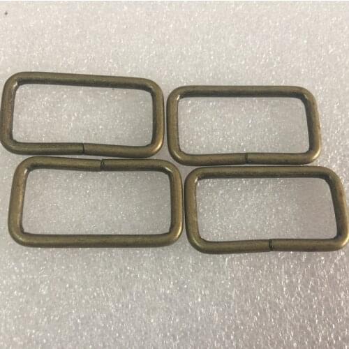 50PCS 32mm Antique Bronze Rectangle Rings Buckles Belt Webbing Ribbon Vintage DIY Metal Buckles Strap Slider Adjuster