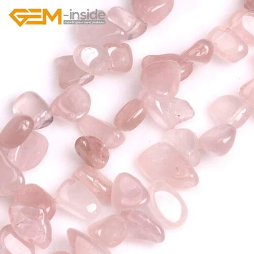 15-18mm Natural Freeform Rose Quartzs Beads Loose Drilled Beads For Jewelry Making Bracelet Necklace Strand 15 Inches Wholesale