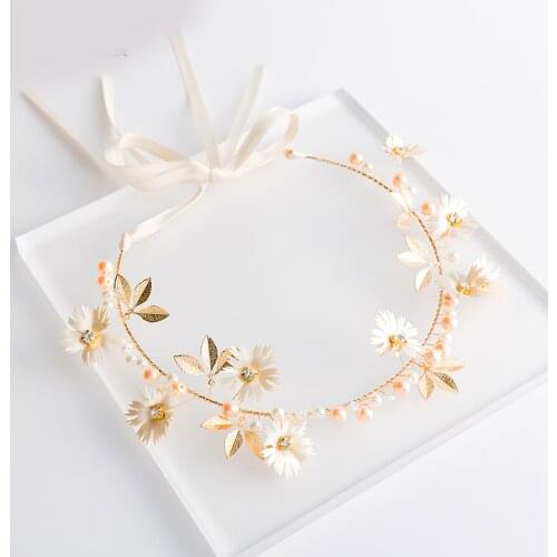 Girls Flower Headband Baby Small Daisy Floral Headwear Apparel Wreath Photography Prop Party Gift Evening Dress Accessories