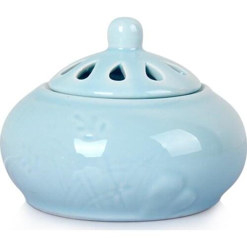 Electric Handmade Porcelain Ceramic Incense Burner Holder Backflow Incense Burner Buddhist Decoration Home Aromatherapy