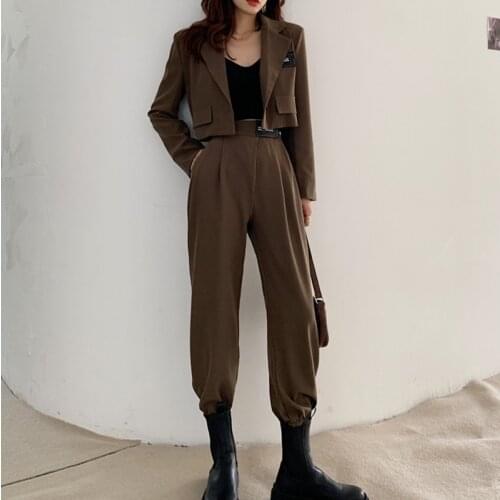 Faitesvous Womens Autumn Pantsuits