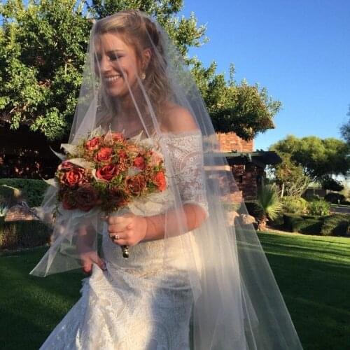 Wedding Veil One-layer long Bridal Veil Head Veil Wedding Accessories velos de novia