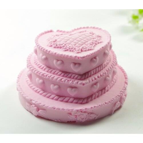 Cake shape Mould Craft Art Silicone 3D Soap Mold Craft Molds DIY Handmade Candle Molds S408