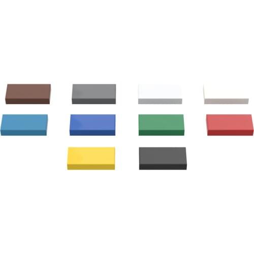 100PCS Flat Tile 1*2 Building Blocks Compatible Major Brand Kids Toys 3069 Early Learning MOC Education Gifts