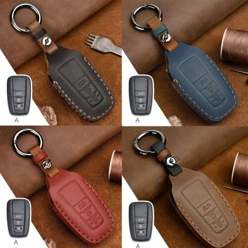 Leather Car Key Case Cover For Toyota Prius Camry Corolla C-HR CHR RAV4 Prado 2018 Accessories Covers Keychain Protect