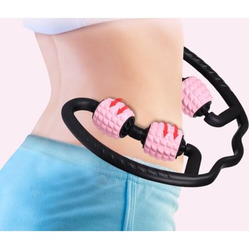 For Arm Leg Neck Waist Muscle Tissue Fitness Gym Yoga Pilates Sports U Shape Leg Clamp Muscle Massager Roller 4 Wheels Massager