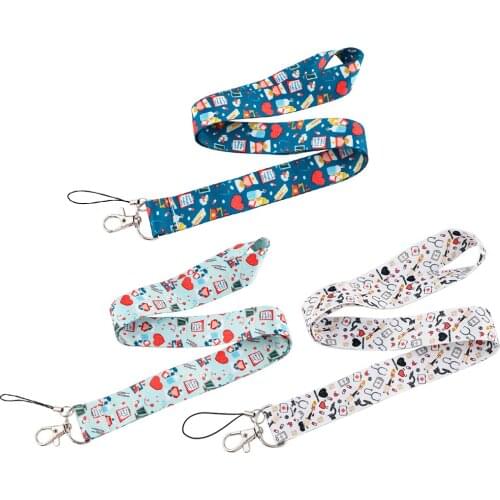 CB879 Medical Lanyard Keychain Lanyards for Keys Badge ID Mobile Phone Rope Neck Straps Accessories Doctor Nurse Gifts