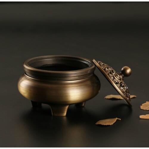 Dropship copper burner Incense burner Buddhist supplies home decor coil incensory decoration