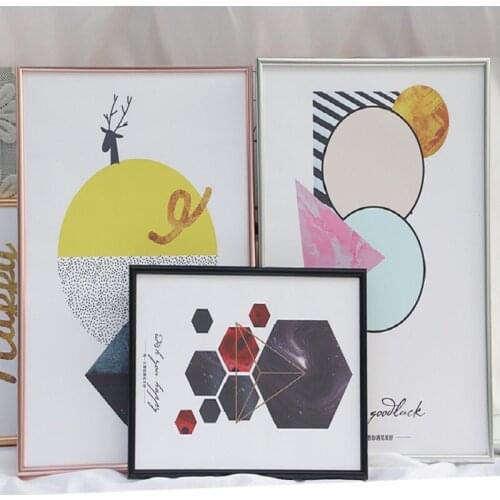 Metal photo frame picture frame aluminum alloy photo frame 16 inch narrow side poster frame A4 photo frame wall-mounted A3