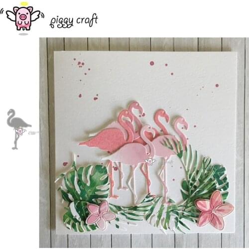 Piggy Craft metal cutting dies cut die mold Flamingo decoration Scrapbook paper craft knife mould blade punch stencils dies