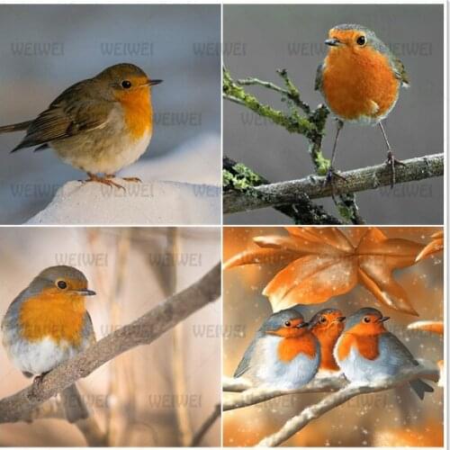 Cute Titmouse DIY Diamond Painting Home Decoration Cute Bird Mosaic Sticker Diamond Embroidered Wall Art Picture Handmade Gift