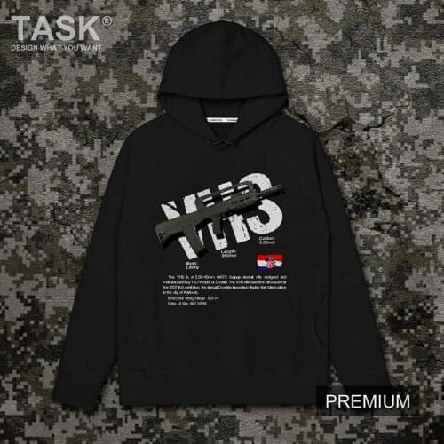 Rifle Series VHS Croatia Military Jedi Game CS mens Autumn and winter hoodie sweatshirt long sleeve Teen Male harajuku Clothing
