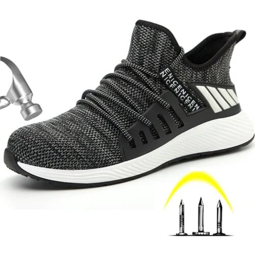 Men Fashion Steel Toe Anti Slip Breathable Protective Work Shoes Boots Mens Puncture Proof Safety Shoes