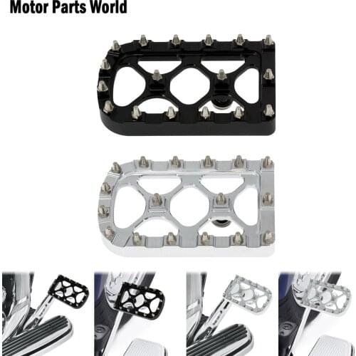 Motorcycle Brake Pedal Pad Cover Large Pads Aluminum For Harley Touring Road King FLHR Dyna FLD Softail Heritage Springer FLSTN