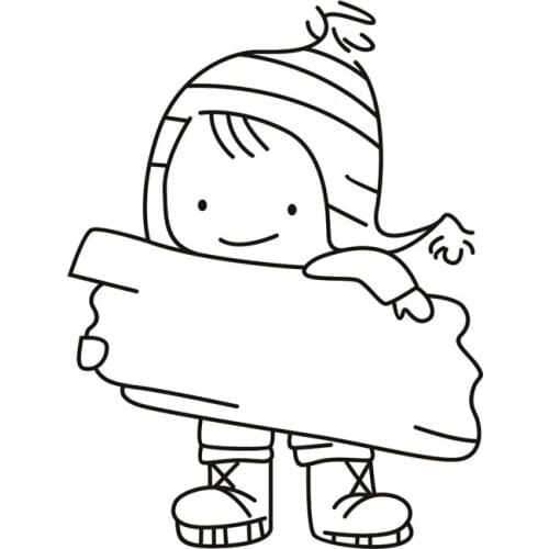 Girl Clear Stamps for Scrapbooking Tampons Transparents Seal Background Stamp Card Making Diy Boy running