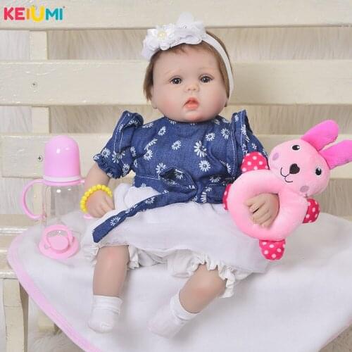 Reallooking 42 cm Reborn Baby Doll Cute 17" Newborn Dolls Fashion Girls Toys For Cute Children Playmates Birthday Gifts