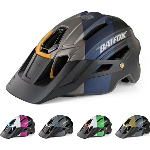 BAT FOX Road Mountain Bike Helmet Ultralight DH MTB All-terrain Bicycle Helmet Sports Ventilated Riding Cycling Helmet