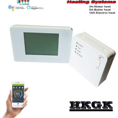 APP WIFI thermostat,with three heating systems option,for Works with Alexa Google home