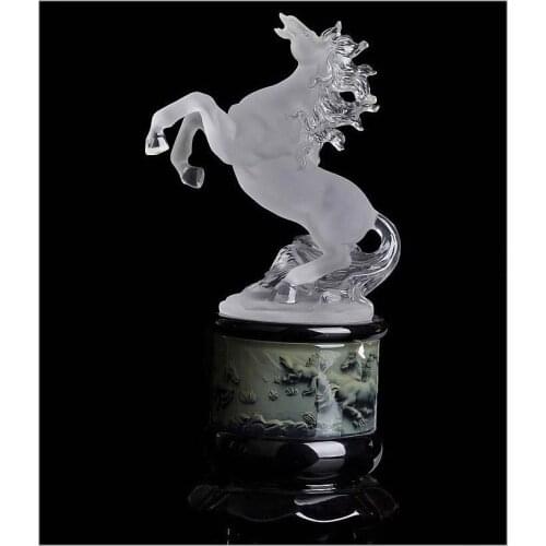 2020 TOP GOOD LARGE # office home efficacious FENG SHUI Talisman Protection Money Drawing crystal 3D HORSE Sculpture