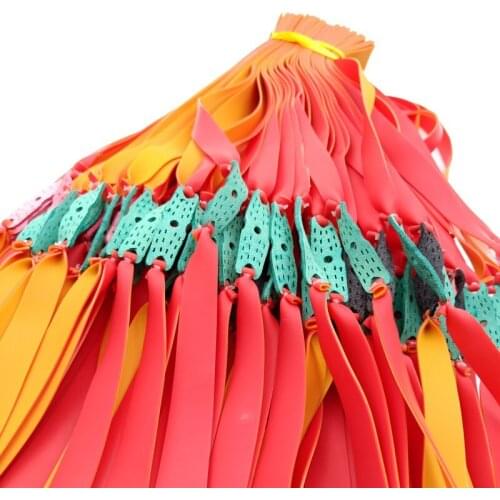 10pcs/Set 1MM Thickness Flat Rubber/Latex Powerful Band For Slingshots Fast Springback Slingshot Elastic Flat Rubber Band