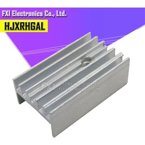 10Pcs Transistor With 15*10*25mm hjxrhgal TO-220 Aluminum Heatsink Radiator For Transistors TO220 white