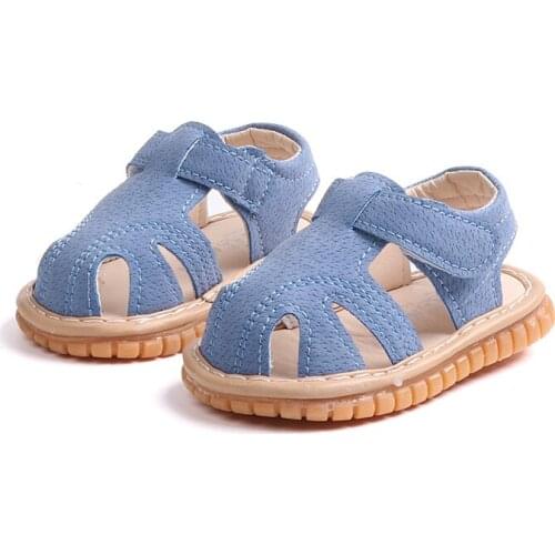 2021 Summer Baby Shoes Fashion Rome Style Closed Toe Girl Boy Flat Sandals Soft Sole Boys Walking Shoes