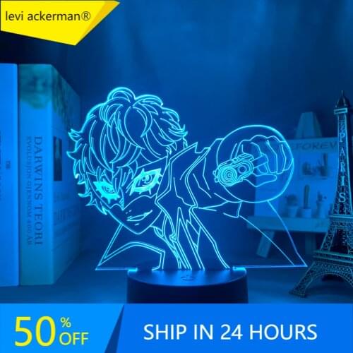 3d Lamp Anime Persona 5 Joker for Kids Bedroom Decor Night Light Brithday Gift Manga Room Desk Led Light Persona 5