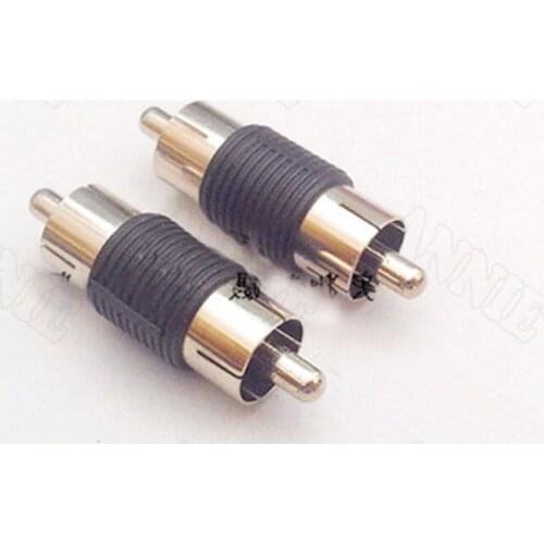 50pcs/lot Audio AV Butt Joint Socket Lotus JJ Double Pass Connector Adapter