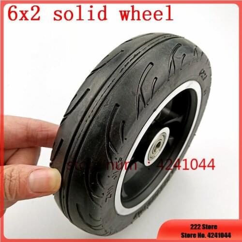 6X2 Electric scooter solid tyre wheel 6 inch solid tire hub for Electric folding mini car, Wheel Chair Truck, Fast wheel F0
