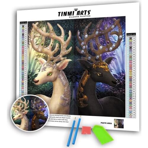 5D DIY Christmas Diamond Painting Deer Diamond Mosaic Animal Diamond Embroidery Cross Stitch Home Decor Gifts