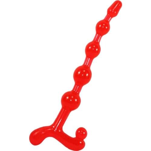 Butt Plug Anal Sex Toys Beads Chain Jelly Bullying Backyard Anal Plug 6Beads Adult Game gay Lesbian Erotic toys Sex products