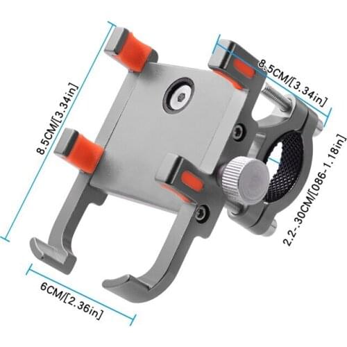 Aluminum Alloy Motorcycle Mobile Phone Holder Six-Claw Fixed Bracket For Iphone Smartphones GPS Mount Bike Stand DD