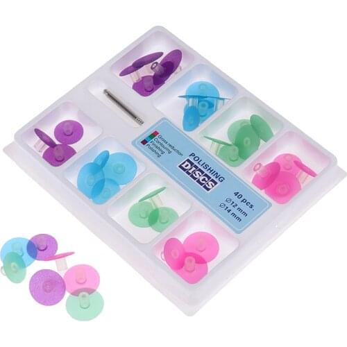 40Pcs Dental Disc Dental Polishing Strips Mandrel Set Dental Supplies Resin Filling Material Dentist Tools Tooth Polishing Tool