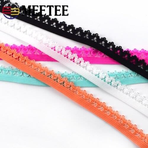 40mx13mm Stretch Lace Trims Ribbon Fashion Elastic Band Socks Cuff Decorative Trimmings DIY Clothing Sewing Accessories