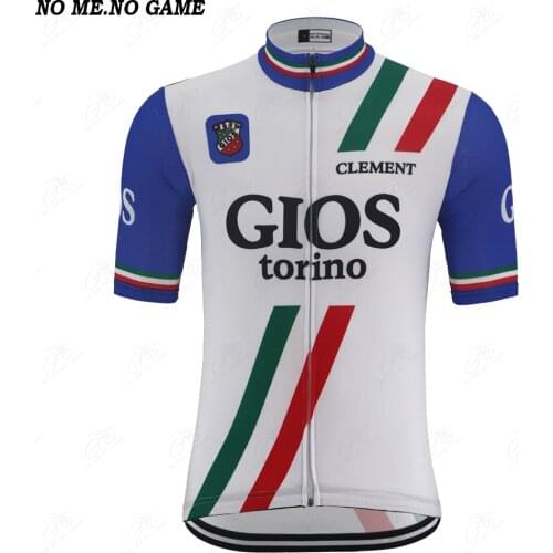 Mens summer classic retro cycling jersey short sleeve pro team road racing bike wear clothing blue bicycle clothes shirt tops