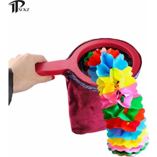 1PCS Twisting Velvet fabric Change Handle Disappear Appear Things Magic Bag Children Magic Trick Props Gift