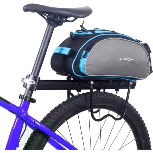 Lixada 13L Bicycle Bag Multifunctional Bike Rear Seat Rack Bag Shelf Utility 10~20L Pocket Shoulder Bag Pack Cycling Accessories