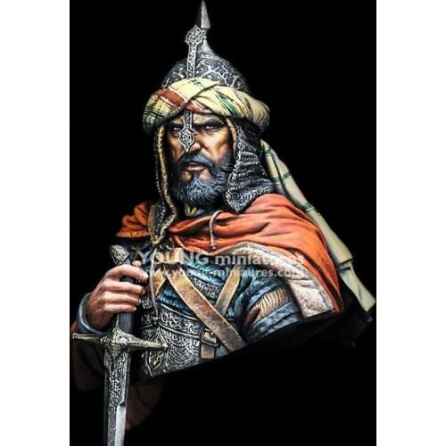Crazy King Model1/10 Resin Bust Model Ancient War Theme Arabian Knight Gk Hand White Mode X158