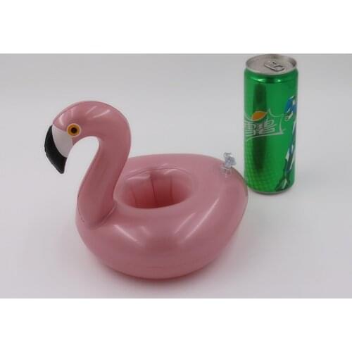 Inflatable Rose Gold Flamingo Donut Pool Float Toys Drink Floats Cups Holder Swimming Ring Party Toys pool Party Bar Decoration
