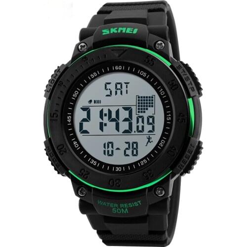 2020 New Fashionable Mens Watch Outdoor Sports Calorie 3d Pedometer With Luminous Week Display Alarm Chronograph Birthday Gift