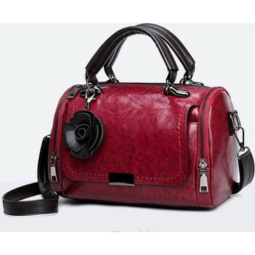 2020 New flowers Pendant Handbag Womens fashion Boston bags single shoulder bag ladies crossbody bag PU messenger bag