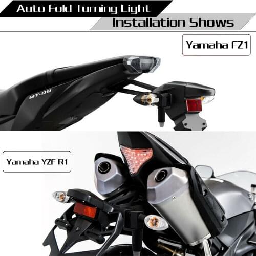 New Design electric automatic Folding universal Motorcycle Auto Fold Flip Intelligent turn Signal Light Lamp lights Indicator