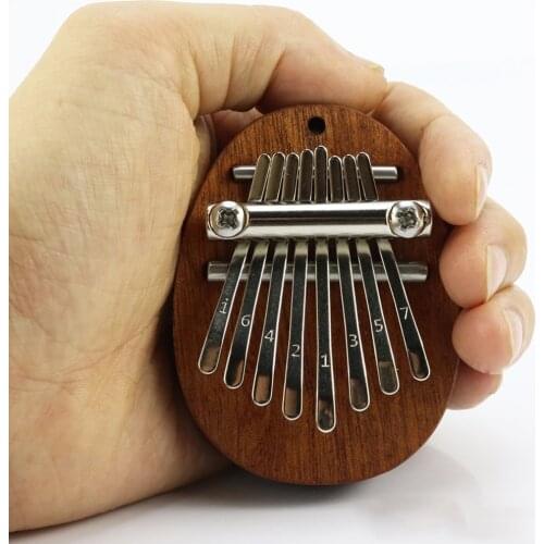 Kids Girlfriend Gift Mini Kalimba 8 Keys Thumb Piano Great Sound Finger Keyboard Musical Instrument Cute Accessory Pendant