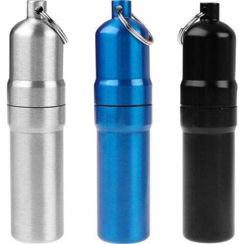 Portable Stainless Steel Sealed Cigarette Case 5 Cigarettes with Keychain Holder Box Waterproof Cigarettes Storage Box