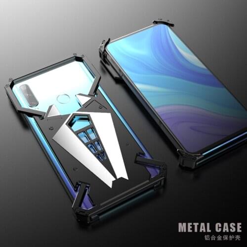 Luxury Shockproof Aluminum Metal Armor Ring Case For Huawei Enjoy 10 Plus 6.59 Aluminium Bumper Case Metal Frame Cover