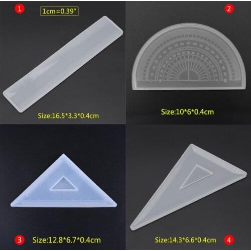 Silicone Mold Ruler Mirror DIY Crafts Jewelry Handmade Stationery Epoxy Resin