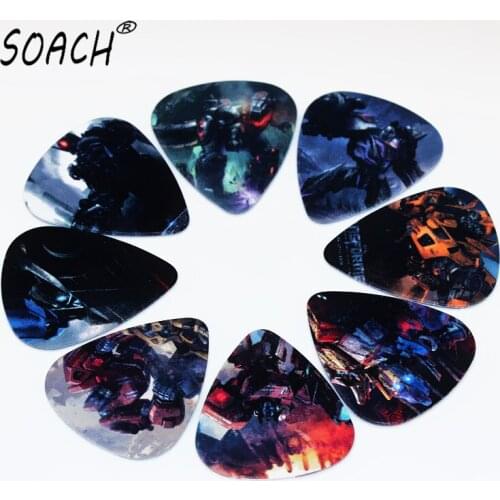 SOACH Hot 50pcs guitar pick Sided printing DIY bass Guitarra Picks Thickness 0.71mm paddle String instrument accessories