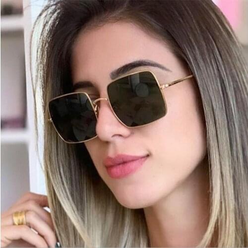 Retro Square sunglasses women 2019 Vintage Classic metal sunglasses men Fashion Brand Designer Small Frame glasses