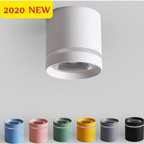 Macaron Led Downlight Surface Mounted Indoor Ceiling Lamp 7W 12W 15W Dimmable Living Room Bedroom Corridor OfficeStore Lighting